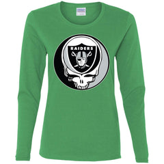 Oakland Raiders Grateful Dead Steal Your Face Football Nfl Shirts Women Long Sleeve Shirt Women Long Sleeve Shirt - parenttees