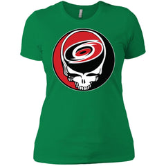 Carolina Hurricanes Grateful Dead Steal Your Face Hockey Nhl Shirts Women Cotton T-Shirt Women Cotton T-Shirt - parenttees