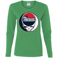 New England Patriots Grateful Dead Steal Your Face Football Nfl Shirts Women Long Sleeve Shirt Women Long Sleeve Shirt - parenttees