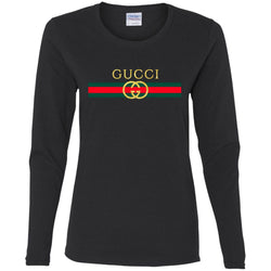 Gucci Logo Vintage Inspired Trend Women Long Sleeve Shirt