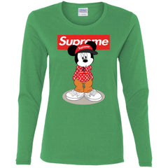 Supreme Mickey Mouse T-shirt Women Long Sleeve Shirt Women Long Sleeve Shirt - parenttees