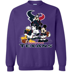 Mickey Mouse Houston Texans American Football Nfl Sports Shirt Crewneck Pullover Sweatshirt Crewneck Pullover Sweatshirt - parenttees