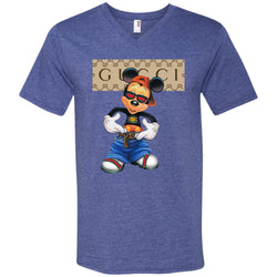 Gucci Logo Shirt Mickey Mouse T-shirt Men V-Neck T-Shirt