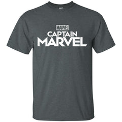 Marvel Captain Marvel Movie Logo White Men Cotton T-Shirt Men Cotton T-Shirt - parenttees