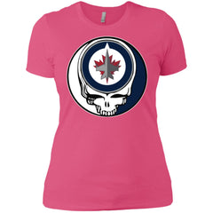 Winnipeg Jets Grateful Dead Steal Your Face Hockey Nhl Shirts Women Cotton T-Shirt Women Cotton T-Shirt - parenttees