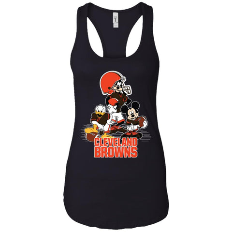 Mickey Mouse Cleveland Browns American Football Nfl Sports Shirt Women Tank Top Black / X-Small Women Tank Top - parenttees