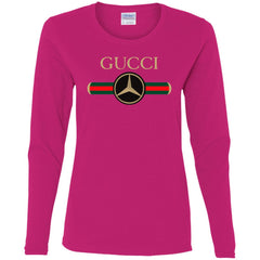 Gucci Mercedes T-shirt Women Long Sleeve Shirt Women Long Sleeve Shirt - parenttees