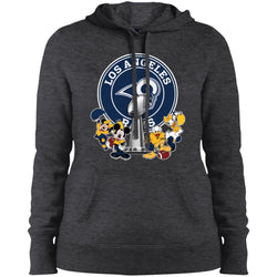 Los Angeles Rams Super Bowl 2019 Mickey Minnie Mouse Donald Daisy Duck Football Nfl Women Hooded Sweatshirt