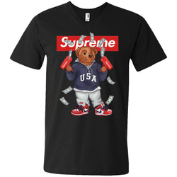 Supreme Bear Hot Trending T-shirt Men V-Neck T-Shirt