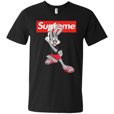 Supreme Rabbit Cute Stylelist T-shirt Men V-Neck T-Shirt Black / S Men V-Neck T-Shirt - parenttees