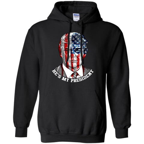 Donald Trump American Flag T-shirt Pullover Hoodie Sweatshirt Black / S Pullover Hoodie Sweatshirt - parenttees