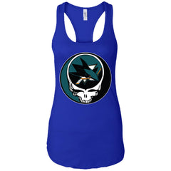 San Jose Sharks Grateful Dead Steal Your Face Hockey Nhl Shirts Women Tank Top Women Tank Top - parenttees