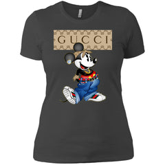 Gucci Mickey Mouse Trending T-Shirt Women Cotton T-Shirt T-Shirts - parenttees