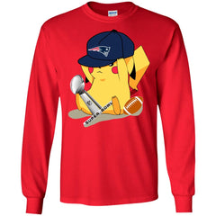 Nfl - New England Patriots Pikachu Super Bowl 2019 Football Men Long Sleeve Shirt Men Long Sleeve Shirt - parenttees