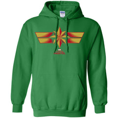 Marvel Captain Marvel Retro Red Yellow Logo Pullover Hoodie Sweatshirt Pullover Hoodie Sweatshirt - parenttees