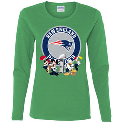 Nfl – New England Patriots Super Bowl 2019 Mickey Mouse Minnie Mouse Donald Duck Daisy Duck Football Women Long Sleeve Shirt Women Long Sleeve Shirt - parenttees