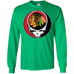 Chicago Blackhawks Grateful Dead Steal Your Face Hockey Nhl Shirts Men Long Sleeve Shirt Men Long Sleeve Shirt - parenttees