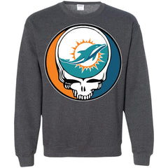 Miami Dolphins Grateful Dead Steal Your Face Football Nfl Shirts Crewneck Pullover Sweatshirt Crewneck Pullover Sweatshirt - parenttees