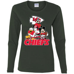 Mickey Mouse Kansas City Chiefs American Football Nfl Sports Shirt Women Long Sleeve Shirt