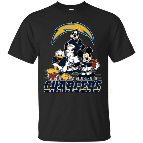 Mickey Mouse Los Angeles Chargers American Football Nfl Sports Shirt Men Cotton T-Shirt Black / S Men Cotton T-Shirt - parenttees