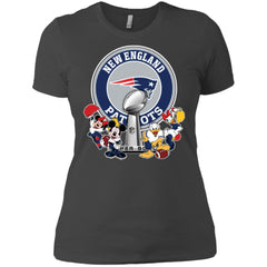 New England Patriots Super Bowl 2019 Mickey Minnie Mouse Donald Daisy Duck Football Nfl Women Cotton T-Shirt Women Cotton T-Shirt - parenttees