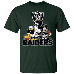 Mickey Mouse Oakland Raiders American Football Nfl Sports Shirt Men Cotton T-Shirt Men Cotton T-Shirt - parenttees