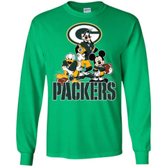 Mickey Mouse Green Bay Packer American Football Nfl Sports Shirt Men Long Sleeve Shirt Men Long Sleeve Shirt - parenttees