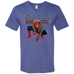 Spider Man Gucci Funny  Trend T- Shirt Men V-Neck T-Shirt