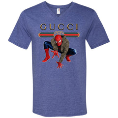 Spider Man Gucci Funny  Trend T- Shirt Men V-Neck T-Shirt Men V-Neck T-Shirt - parenttees