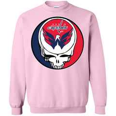 Washington Capitals Grateful Dead Steal Your Face Hockey Nhl Shirts Crewneck Pullover Sweatshirt Crewneck Pullover Sweatshirt - parenttees