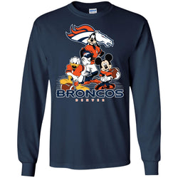 Mickey Mouse Denver Broncos American Football Nfl Sports Shirt Men Long Sleeve Shirt