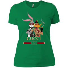 Gucci Trending T-shirt Rabbit And Donald T-shirt Women Cotton T-Shirt Women Cotton T-Shirt - parenttees