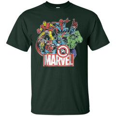 Marvel Avengers Team Retro Comic Vintage Graphic Men Cotton T-Shirt Men Cotton T-Shirt - parenttees