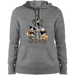 Nfl – New Orleans Saints Donald Duck Goofy Mickey Mouse Super Bowl 2019 Football Women Hooded Sweatshirt Women Hooded Sweatshirt - parenttees