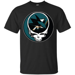 San Jose Sharks Grateful Dead Steal Your Face Hockey Nhl Shirts Men Cotton T-Shirt