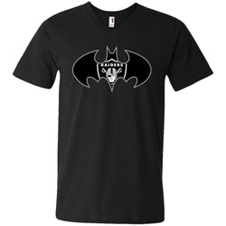 We Are The Oakland Raiders Batman Nfl Mashup Men V-Neck T-Shirt