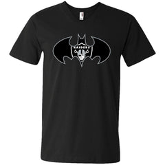 We Are The Oakland Raiders Batman Nfl Mashup Men V-Neck T-Shirt Men V-Neck T-Shirt - parenttees