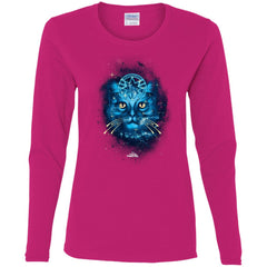Captain Marvel Goose Blue Galaxy Portrait Women Long Sleeve Shirt Women Long Sleeve Shirt - parenttees