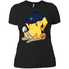 Nfl – New Orleans Saints Pikachu Super Bowl 2019 Football Women Cotton T-Shirt Women Cotton T-Shirt - parenttees