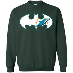 We Are The Miami Dolphins Batman Nfl Mashup Crewneck Pullover Sweatshirt Crewneck Pullover Sweatshirt - parenttees