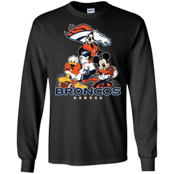 Mickey Mouse Denver Broncos American Football Nfl Sports Shirt Men Long Sleeve Shirt