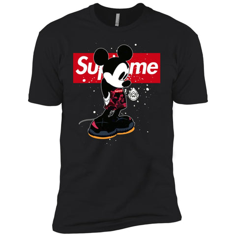 Supreme Mickey Babe Cute Love T-shirt Men Short Sleeve T-Shirt Black / X-Small Men Short Sleeve T-Shirt - parenttees