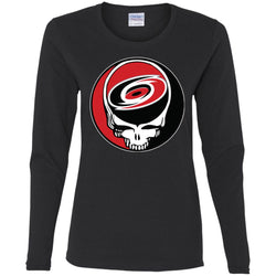 Carolina Hurricanes Grateful Dead Steal Your Face Hockey Nhl Shirts Women Long Sleeve Shirt