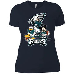 Mickey Mouse Philadelphia Eagle American Football Nfl Sports Shirt Women Cotton T-Shirt Women Cotton T-Shirt - parenttees