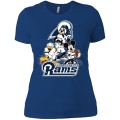 Mickey Mouse Los Angeles Rams American Football Nfl Sports Shirt Women Cotton T-Shirt Women Cotton T-Shirt - parenttees