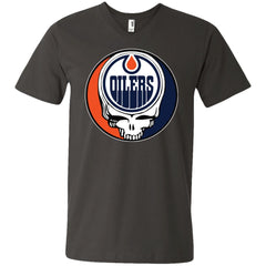 Edmonton Oilers Grateful Dead Steal Your Face Hockey Nhl Shirts Men V-Neck T-Shirt Men V-Neck T-Shirt - parenttees