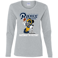 Los Angeles Rams Gateway To Victory Super Bowl 2019 Mickey Mouse Football Nfl Women Long Sleeve Shirt Women Long Sleeve Shirt - parenttees