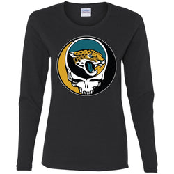 Jacksonville Jaguars Grateful Dead Steal Your Face Football Nfl Shirts Women Long Sleeve Shirt