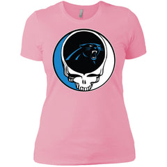 Carolina Panthers Grateful Dead Steal Your Face Football Nfl Shirts Women Cotton T-Shirt Women Cotton T-Shirt - parenttees