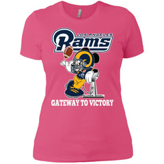 Los Angeles Rams Gateway To Victory Super Bowl 2019 Mickey Mouse Football Nfl Women Cotton T-Shirt Women Cotton T-Shirt - parenttees